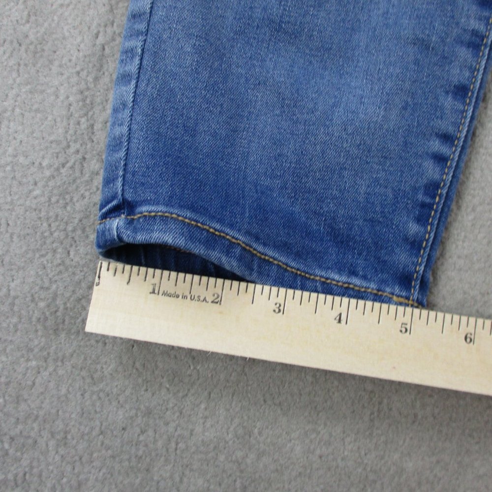 Universal Thread Jeans Womens 16 Blue Denim Patchwork Double Knee Hi Rise Skinny - Picture 3 of 11